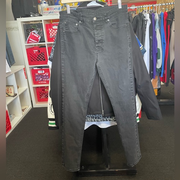 Men’s KSUBI DENIM SLIM JEANS 👖 Pre Owned Used SZ 34 Black & Grey - Picture 2 of 16